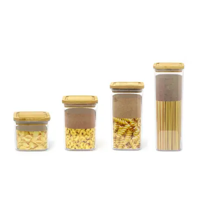 Set Of Kitchen Food Storage Jar | Stackable Airtight Food Storage Container