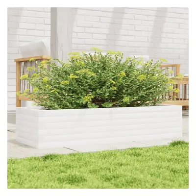 vidaXL Garden Planter White 110x40x23 cm Solid Wood Pine