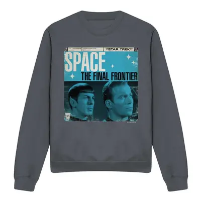 (XL, Charcoal) Star Trek Unisex Adult Final Frontier Cover Sweatshirt