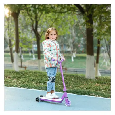 AIYAPLAY Electric Scooter for Kids 4-7, with Auxiliary Rear Wheels, Purple