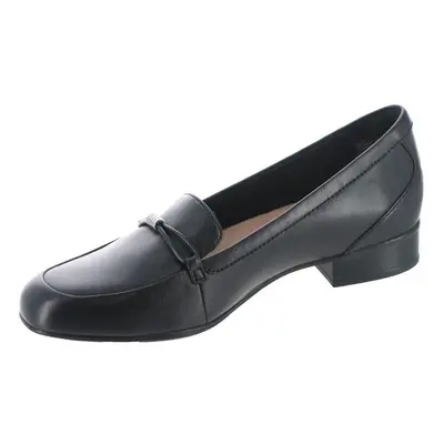 Clarks Women's Juliet Shine Loafer Black Leather Wide