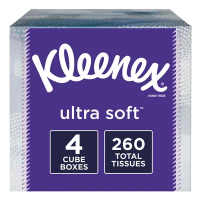 Kleenex Ultra Facial Tissue Upright Boxes Count (Pack of 4)