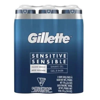 Gillette Sensitive Shave Gel Pack Of Oz Net Wt Oz