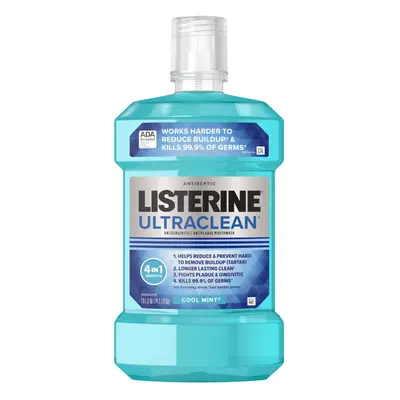 Listerine Ultraclean Oral Care Antiseptic Mouthwash Everfresh Technology to Help Fight Bad Breat