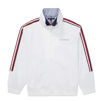 Tommy Hilfiger Men's Adaptive Logo Stripe Regatta Jacket Optic White