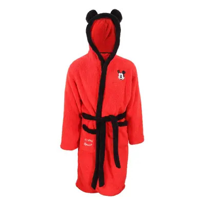 (L-XL, Red) Disney Unisex Adult Mickey Mouse Logo Dressing Gown