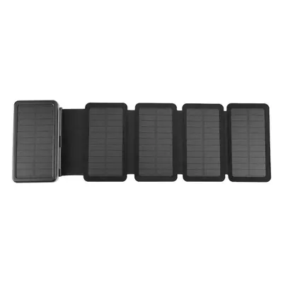 (Black Solar Panel) Portable 20000mAh Solar Power Bank Folding Foldable Solar Panel Solar Charge