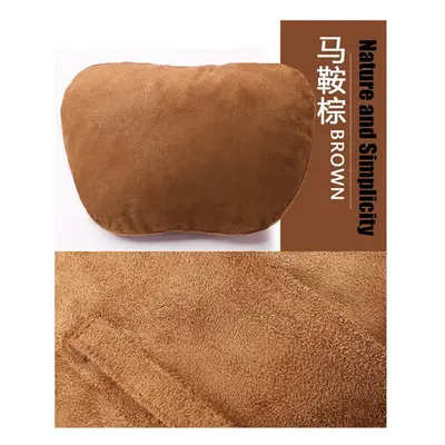 (Brown) 2Pcs Car Headrest Neck Pillow Neck Support Pillow Cushion for Mercedes