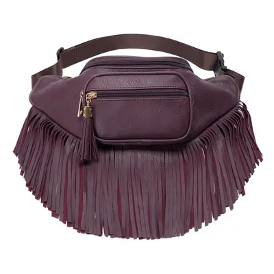 Solene Fringe Waist Pack Crossbody Bag Shoulder Purse with Multi Zippe