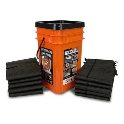 Quick Dam Grab & Go Flood Kit includes 5- 5ft Flood Barriers & 10- 2ft