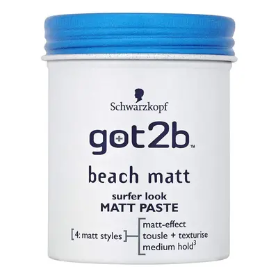 Schwarzkopf Got2b Beach Matt Surfer Look Matt Paste 100ml