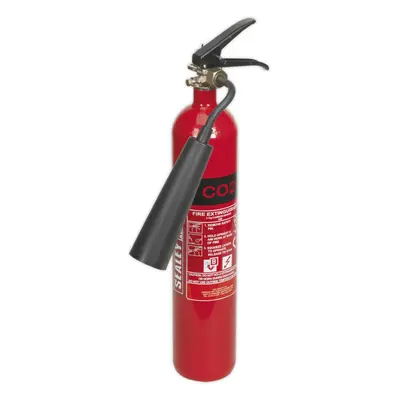 2kg Carbon Dioxide Fire Extinguisher - Lightweight Aluminium - Refillable