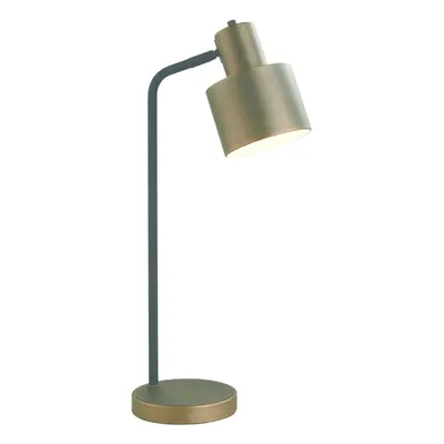 Table Lamp Antique Bronze & Textured Matt Black 40W E27 Bedside Light