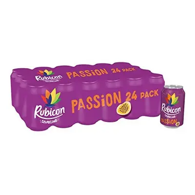 Rubicon Sparkling Passion, Fizzy Drink with Real Fruit Juice, x 330ml Cans