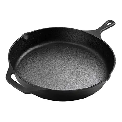 KICHLY Pre-Seasoned Cast Iron Skillet - 12.5 inch (31.75 cm) - Frying Pan, Steak Pan, Grill Fryi