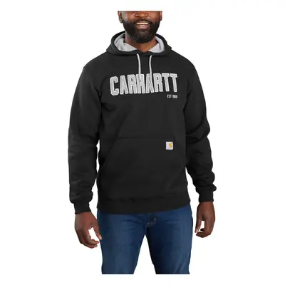 Carhartt Men's Loose Fit Midweight Felt Logo Graphic Sweatshirt Black X-Large