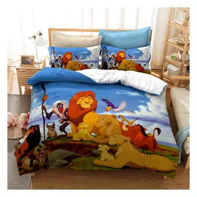 (Style 01, Double) lion king Bedding Single Double King Duvet Cover