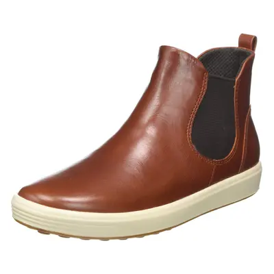 EccO Womens Soft chelsea Ankle Boot cognac