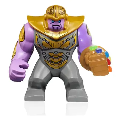 LEGO Marvel Avengers Endgame Minifigure - Thanos with Infinity Gauntlet and Stones