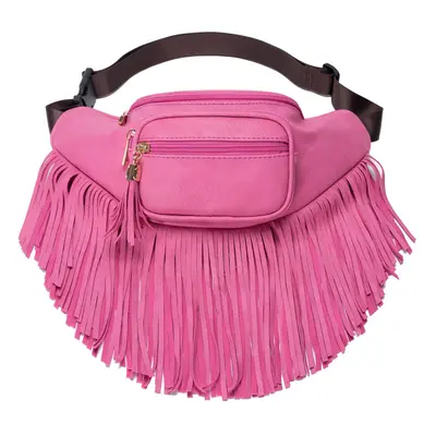 Solene Fringe Waist bag for women with Multi Zipper Pockets - (KL088