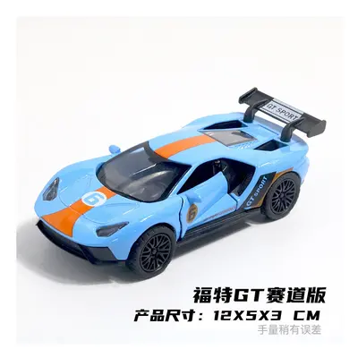 (GT Blue) 1:36 Diecast Alloy Car Model Children's Toy Car Open the door Decoration Cool Racing C