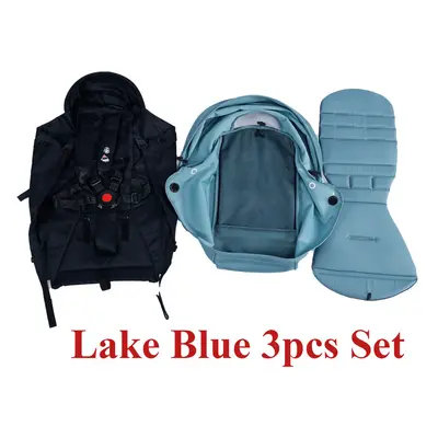 (3pcs lake blue) Sunshade &Seat Cushion for Yoyo/Yoyo2/Yoya 2Pcs/Set Hood &Mattress with Stroge 