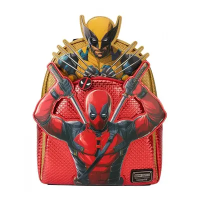 Deadpool Deadpool Mini Metallic Faux Leather Backpack by Loungefly