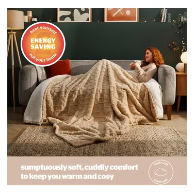 (Natural Cable) Silentnight Snugsie Giant Blanket cm x cm