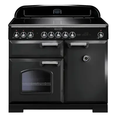 Rangemaster CDL100EICB/C Classic Deluxe Charcoal Black with Chrome 100cm Induction Range Cooker 