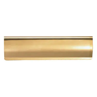 Curved Letterbox Cover Interior Letter Tidy Flap x 127mm Polished Brass