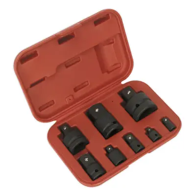 8 Piece Impact Wrench Socket Adaptor Set - Drop Forged Steel - Storage Case