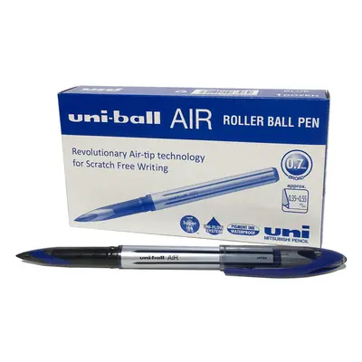 uni-ball Rollerball Pen UBA-188-L Air Medium Liquid Ink - Black/Blue 5/12 Pack