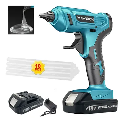 Hot Glue Gun Kit Glue Sticks for DIY, Crafts & Repairs+2Battery+Charger-Makita Compatible