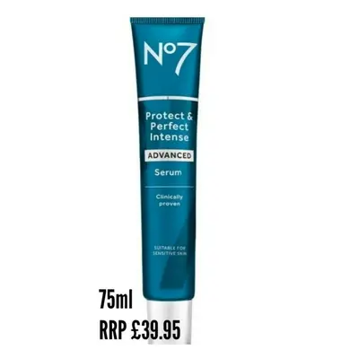 No7 Protect & Perfect Intense Advance Serum 75ml Offer Free Postage...