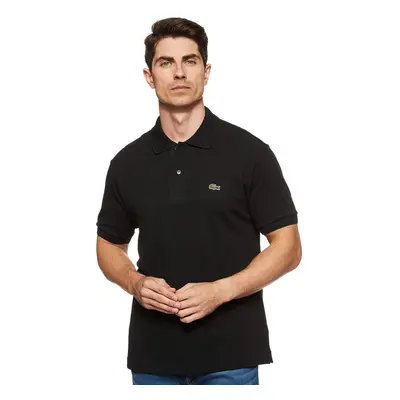 Lacoste Mens Short Sleeve L.12.12 Pique Polo Shirt Black