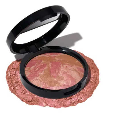 LAURA gELLER NEW YORK Baked Blush-n-Bronze Marbleized 2-in-1 Sculpting Bronzer Blush - Apricot B