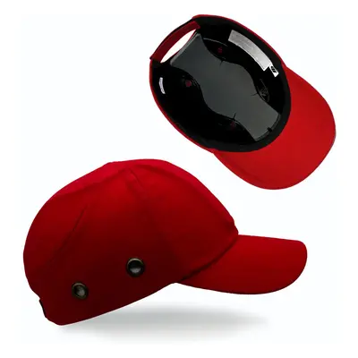 Lucent Path Red Baseball Safety Bump Cap Helmet Hard Hat Head Protection Cap for Men Women