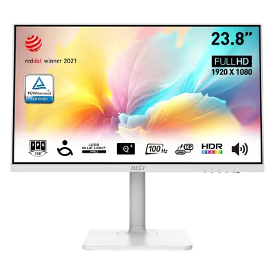 Modern MD2412PW 23.8 Inch FHD Office Monitor - x IPS Panel, Hz, Eye-Friendly Screen, HDR Ready, 