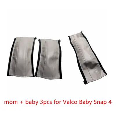 (mombaby 3pcs gray) New Leather Handle protective Covers Fit For Valco Baby Snap Stroller Pram B