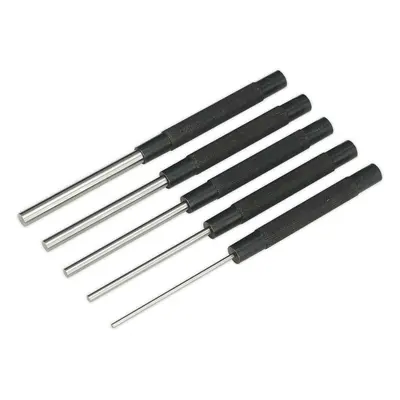 5 Piece Long Pattern Parallel Pin Punch Set - 200mm Length - Hardened & Treated