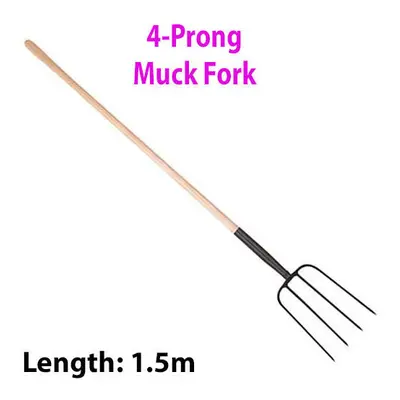 Heavy Duty 1500mm Muck Prong Fork Digging Plant Garden Landscaping Hay Tool