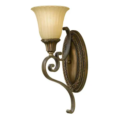 Wall Light Sconce Firenze Gold British Bronze LED E27 60W Bulb