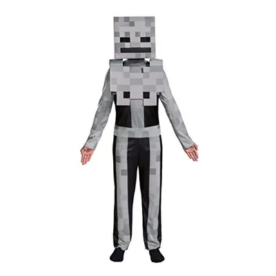 Official Minecraft Skeleton Costume Kids with Mask, Minecraft Costume Kids Boys Children Fancy D