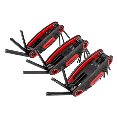 Amazon Basics Folding Hex Key Set - 3-Pack Metric/SAE/Star