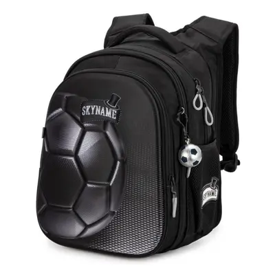 (black, 37cm*30cm*16cm) Black 3D Football Boys School Bags Waterproof Orthopedic Kids Backpack C