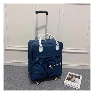 (blue, 40*24*45cm) Short Distance Travel Bag Large Capacity Luggage Bag Boarding Light Business 