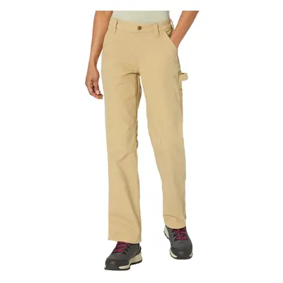 carhartt Womens Rugged Flex Loose Fit canvas Work Pant, Dark Khaki, Plus