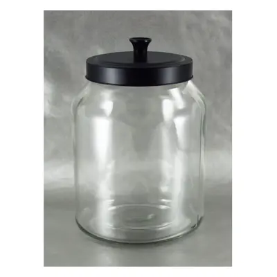 Grant Howard Storage Jar Black Matte Metal Top oz