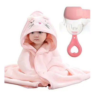 2PCS Hooded Baby Towel, Baby Bath Towel, Bathing Towel for Kids Babies, Unique Animal Design, So