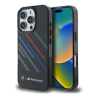 BMW Motosport IML Random Stripes Case with iPhone Pro 6.3" Black - BMHCP16L23HTRAK